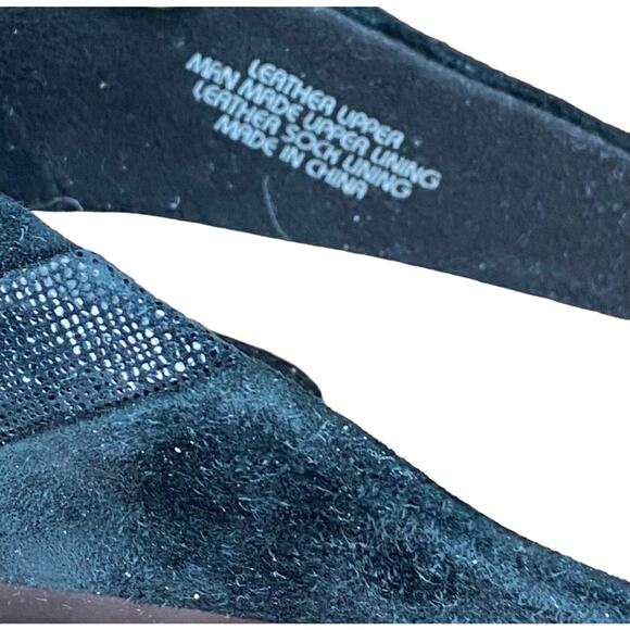 Women's Black Suede Wedge Shoes 9.5B - Picture 5 of 7